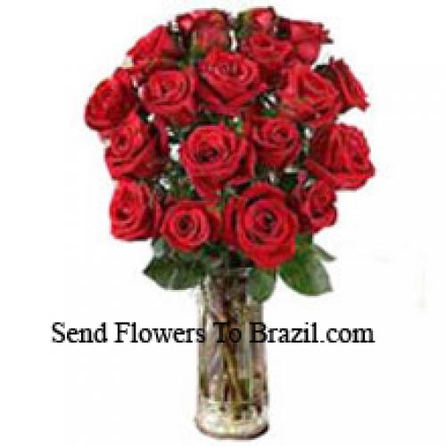 18 Shiny Red Roses