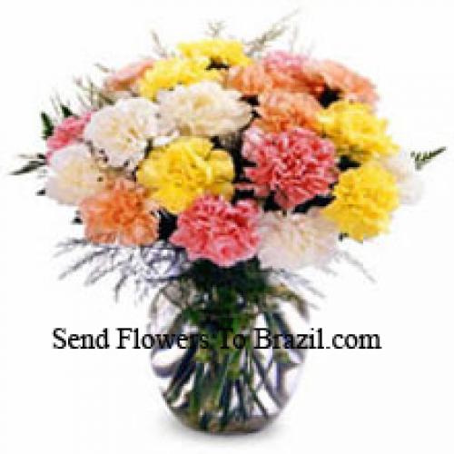 12 Elegant Mixed Carnations